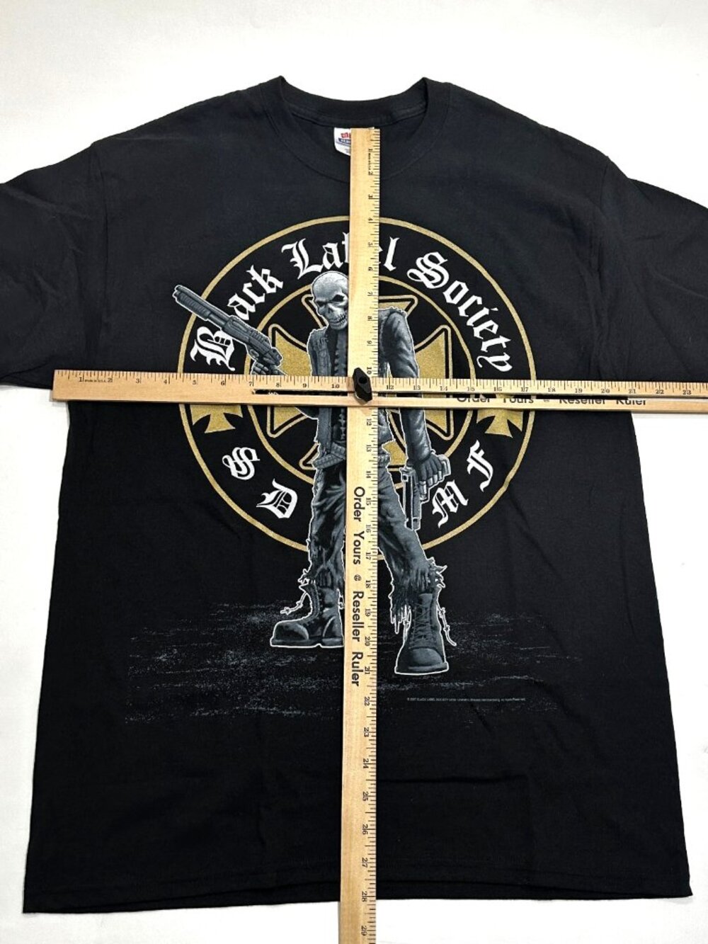 Black Label Society SDMF Skull Graphic Band T Shirt Mens Large Hanes Heavyweight - Picture 9 of 16